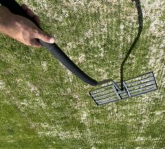 Green Spark Rasenrakel mit XL-Bodenplatte 80x30cm, ergonomischer Nivellierrechen zum Rasen sanden, Rakel Lawn Leveling Rake