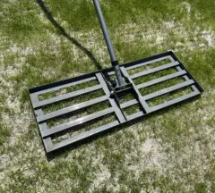 Green Spark Rasenrakel mit XL-Bodenplatte 80x30cm, ergonomischer Nivellierrechen zum Rasen sanden, Rakel Lawn Leveling Rake
